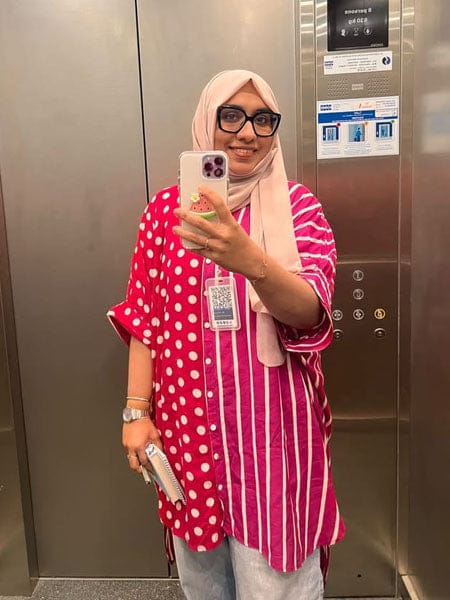 Customer photo review of I Love Pink Oversized Shirt