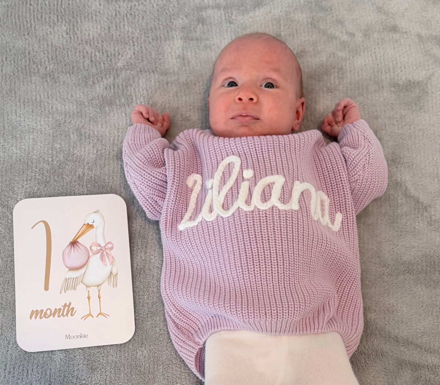 Customer photo review of Hand Knitted Personalized Sweater