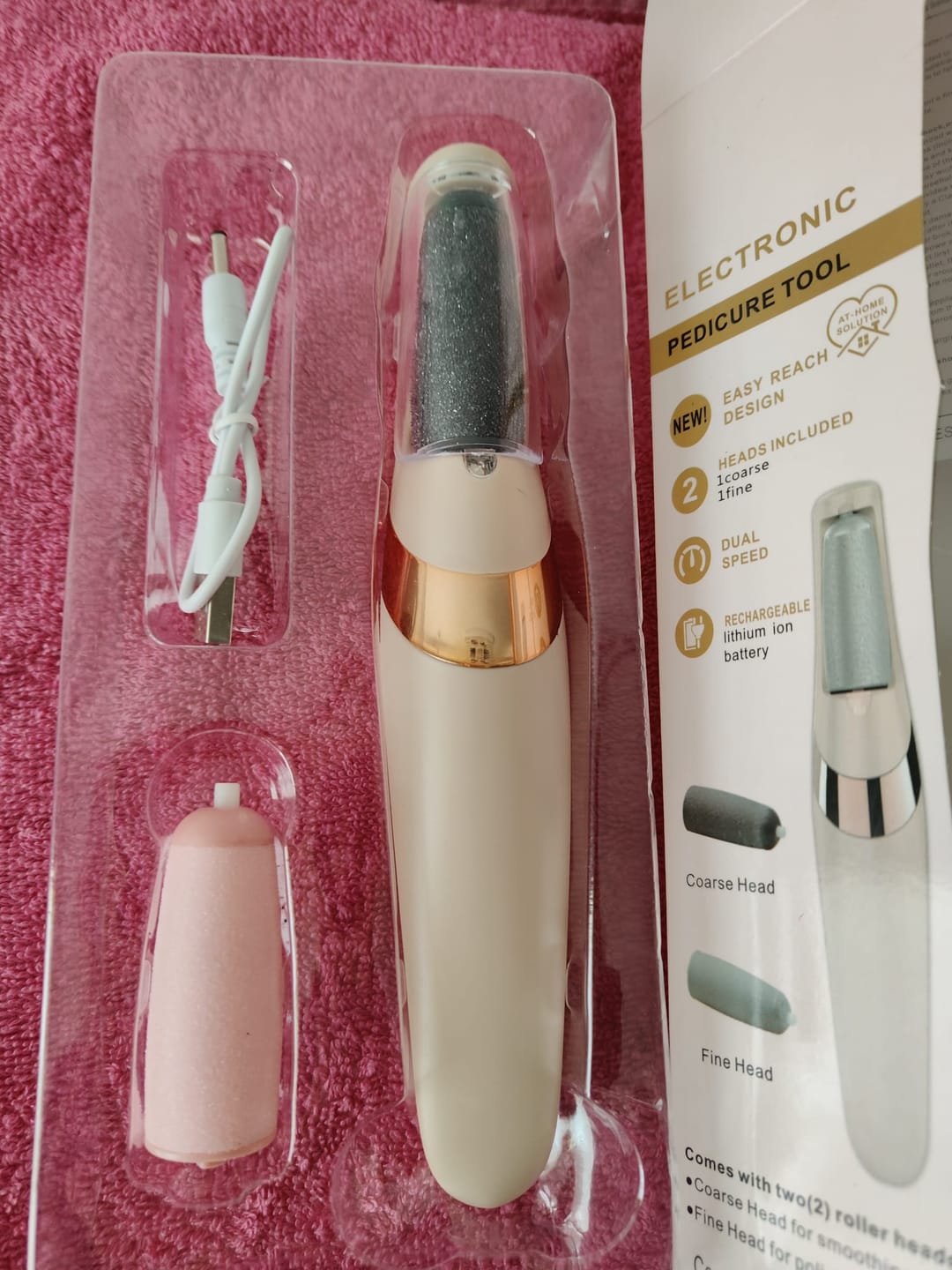 Customer photo review of Lima de Pies Eléctrica — Pedicura Profesional en Casa