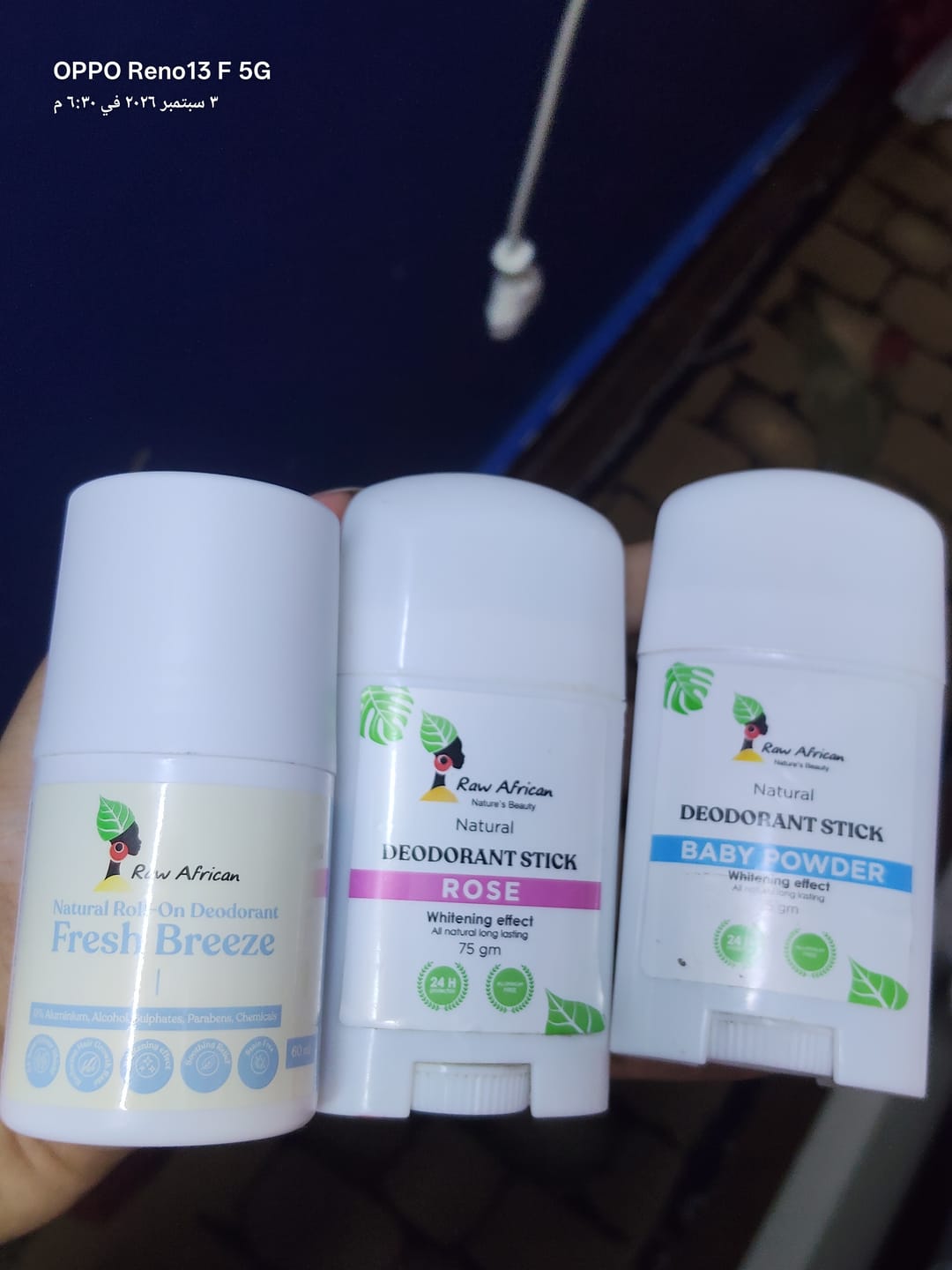 Customer photo review of Baby Powder Natural Deodorant