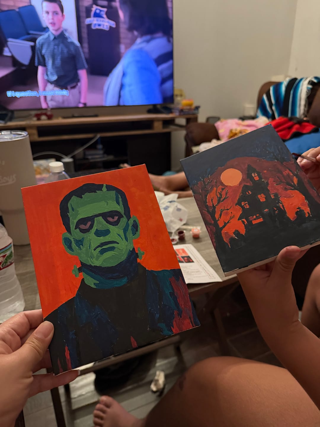 Customer photo review of 6 Mini Paintings - Halloween Night Set