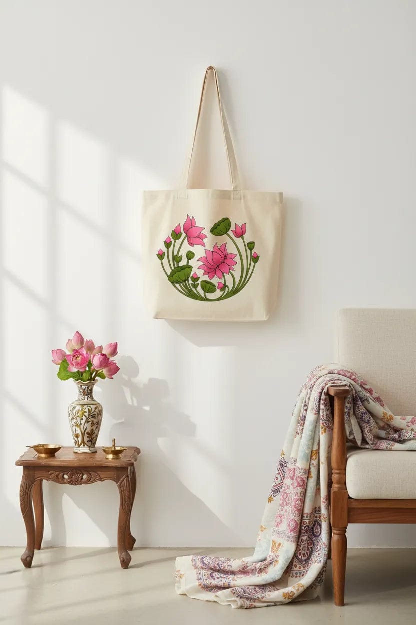 Customer photo review of Wrapzy Lotus Bloom Tote Bag