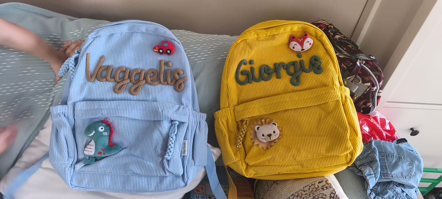 Customer photo review of K&C - Personalized Knitted Backpack