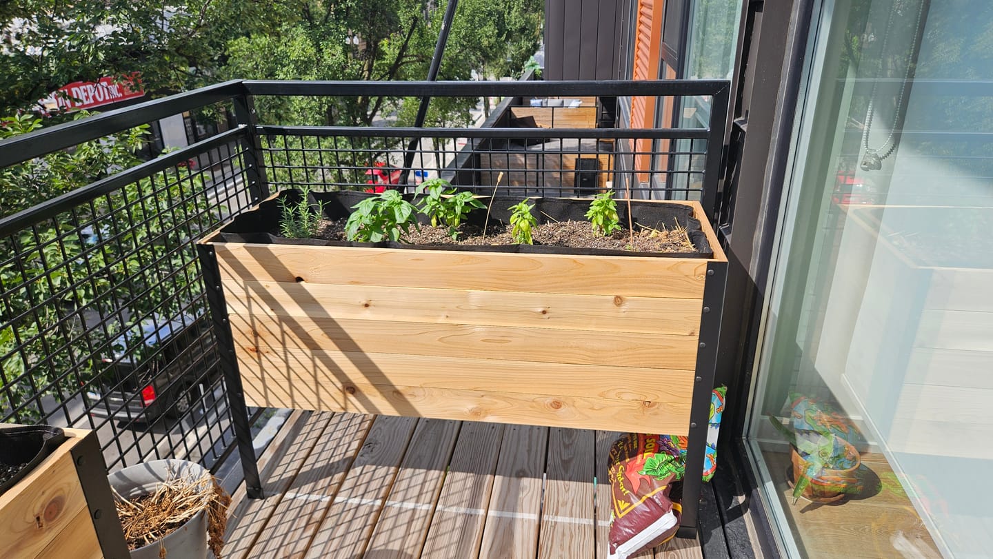 Customer photo review of 18″ x 48″ Deep Root Raised Garden Bed - 30″ TALL / Garden Grade