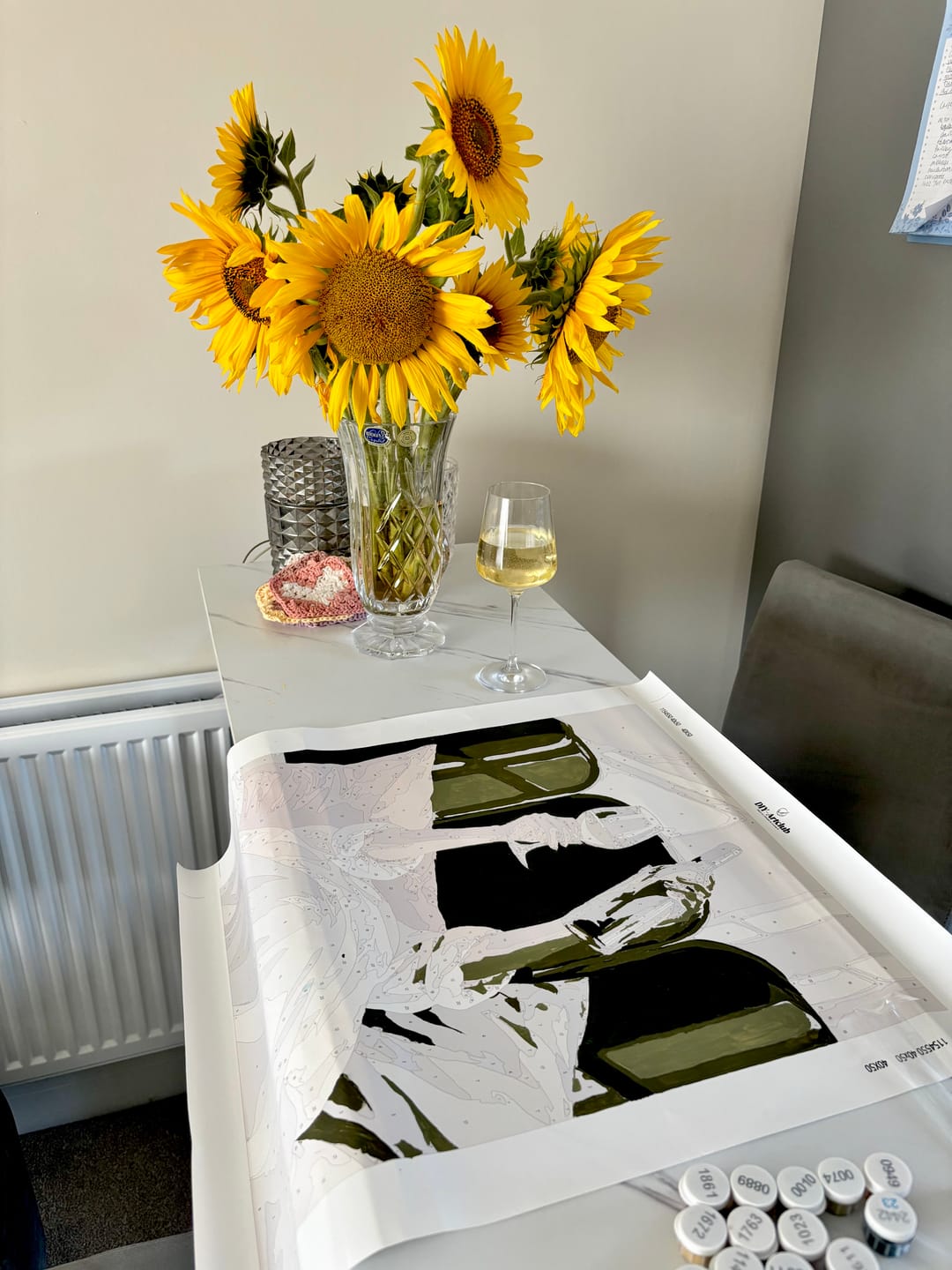 Customer photo review of Wine in Bed | Paint by Number