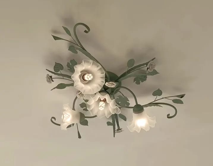 Customer photo review of Glass Rose Ceiling Lamp