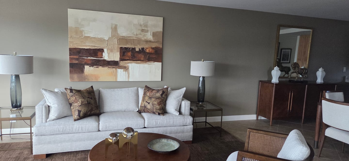 Customer photo review of Earthen Reflections - Textured Wall Art with Earthy Colors