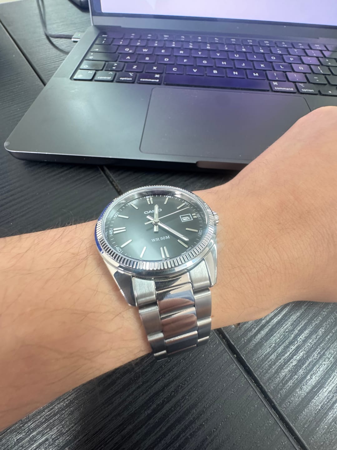 Customer photo review of Reloj Casio Análogo UTP-1302PD-1AV Negro 35mm