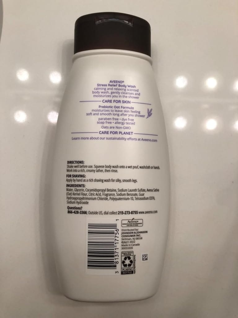 Customer photo review of AVEENO STRESS RELIEF Body Wash Lavender Scent