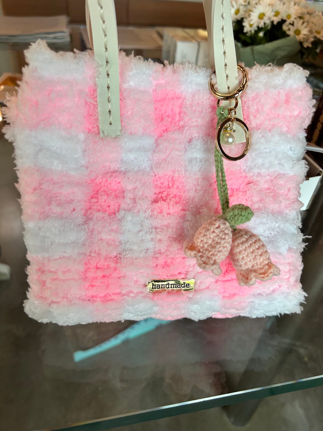 Customer photo review of Pink Gingham - Woven Tote Bag Kit