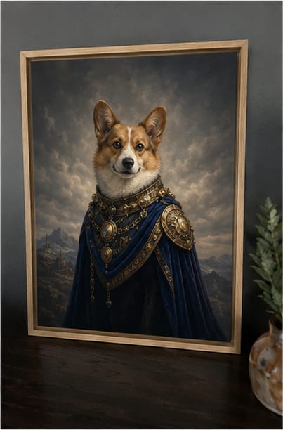 Customer photo review of Custom Vampire Pet Portrait Canvas Wall Art