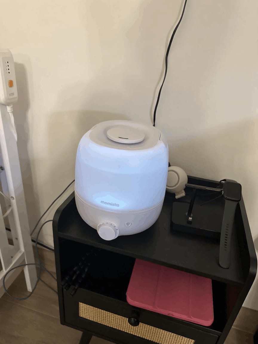 Customer photo review of AirCalm – Luftbefeuchter mit Nachtlicht & Aroma-Diffuser