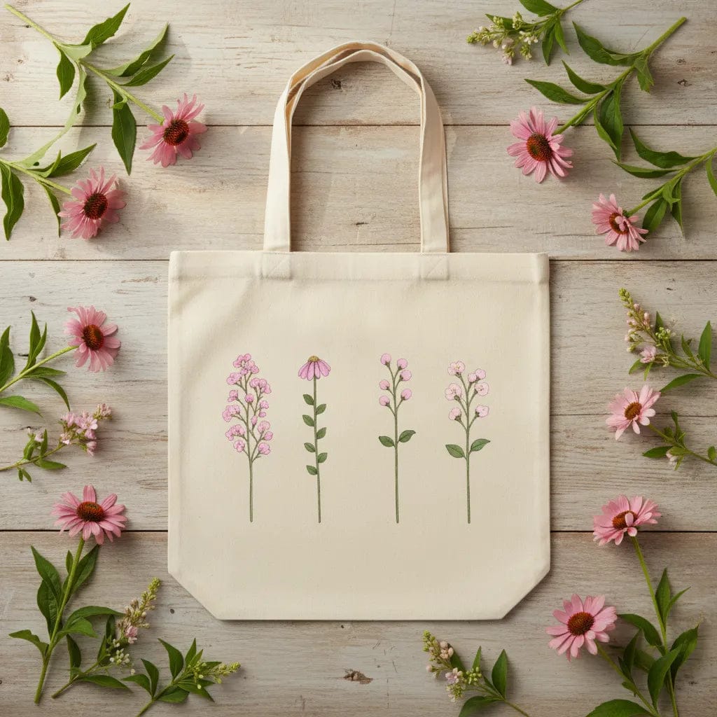 Customer photo review of Wrapzy Pink Wildflower Tote Bag
