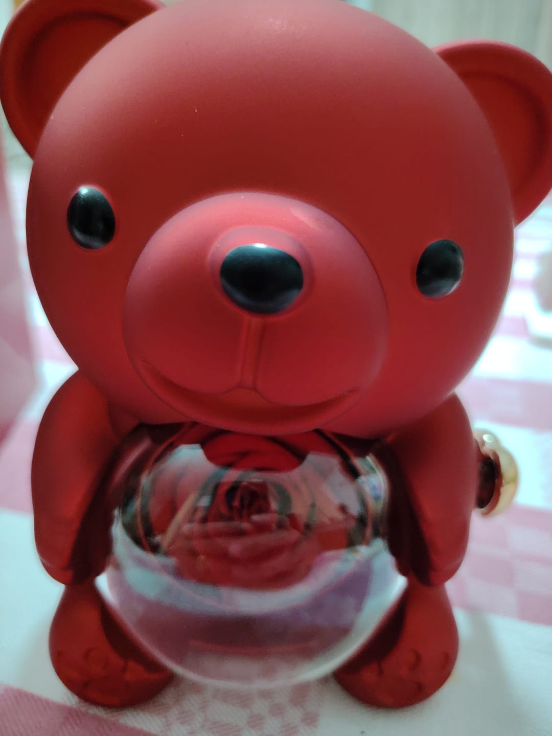 Customer photo review of Eternal Rose Bear & Personalized Necklace