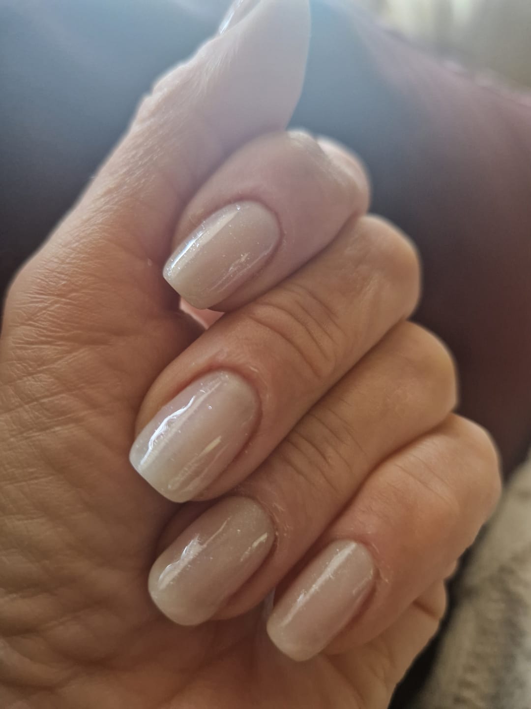 Customer photo review of Semilac Collagen Base Milky Shine UV Gel Polish