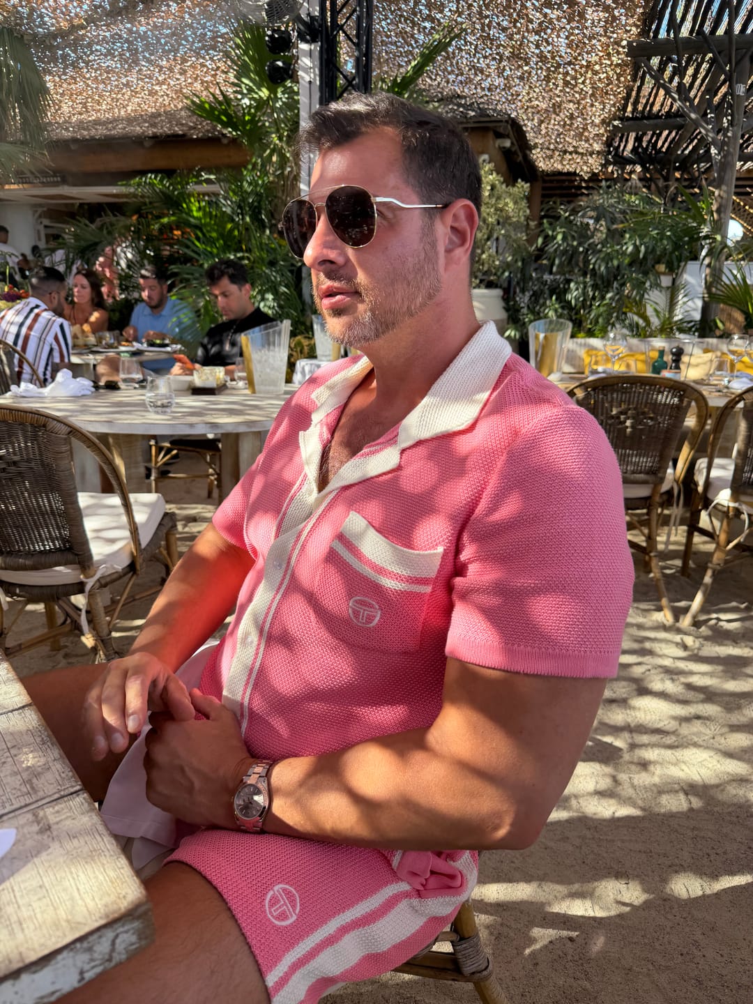 Customer photo review of Fratelli Crochet Cabana Polo-Geranium Pink