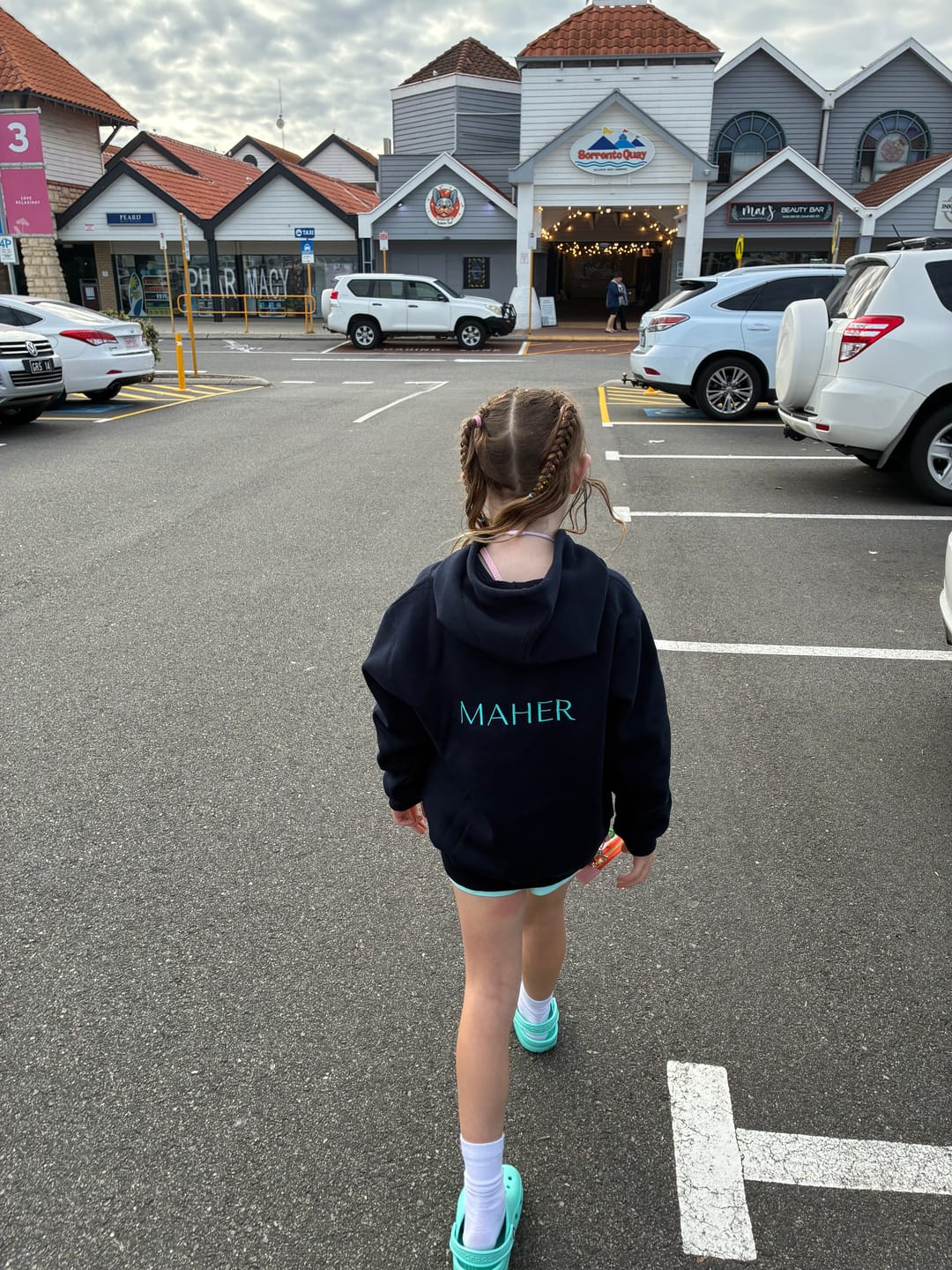 Customer photo review of Kids Personalised Hoodie - Navy