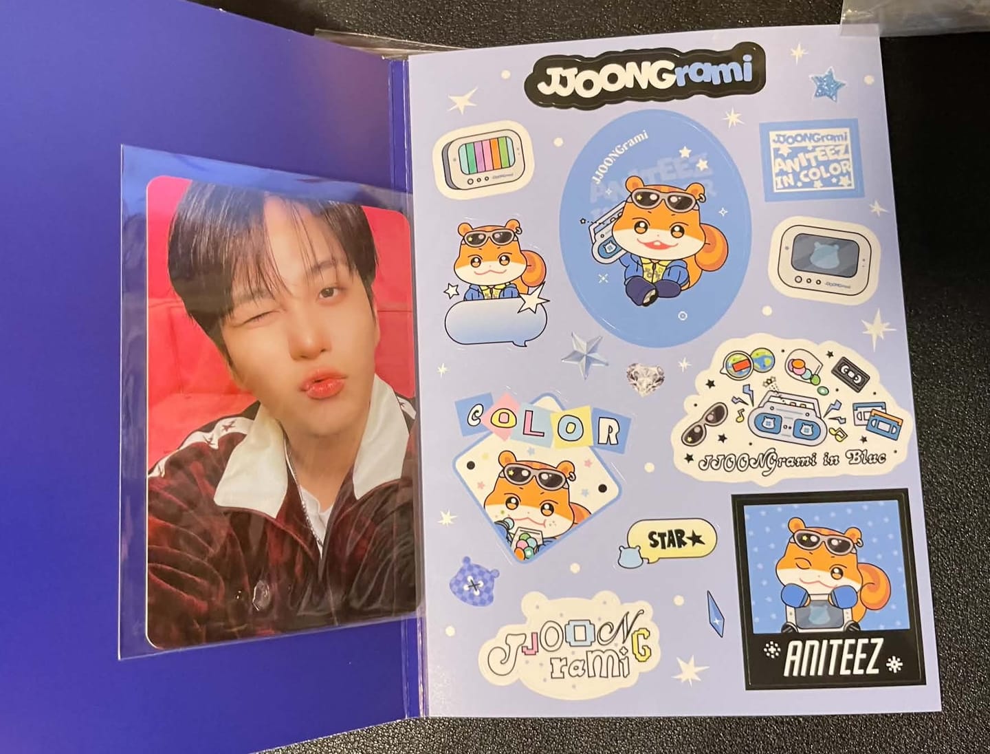 Customer photo review of ATEEZ - ANITEEZ IN COLOR POP UP OFFICIAL MD RETRO STICKER BOOK