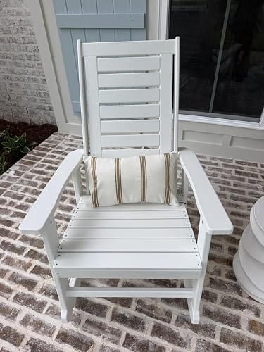 Customer photo review of Elowen Indoor Outdoor Lumbar Pillow Cover, Stripes, Neutral Ivory Cream, 12"x20"