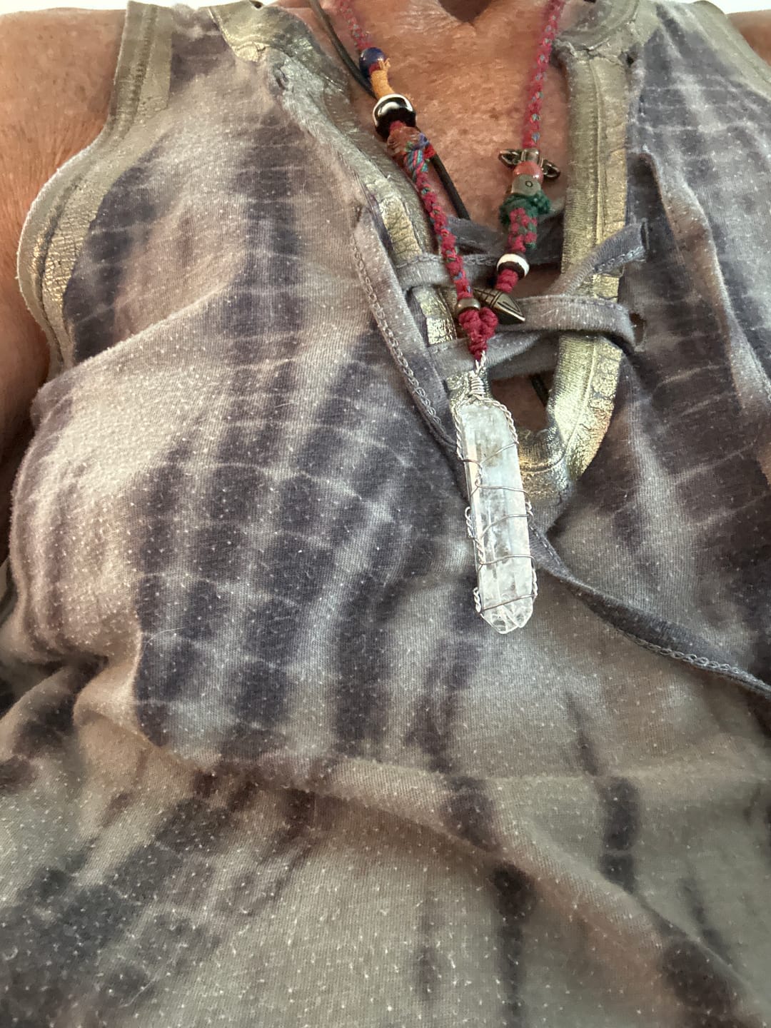 Customer photo review of The "Pilgrim's Lantern" Himalayan Raw Crystal Amulet