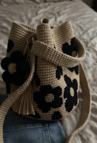 Customer photo review of Bolso de Ganchillo Hecho a Mano