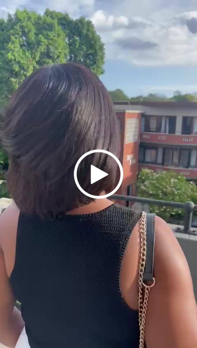 Customer video review of Super Double Drawn Vietnamese 5x5 Lace Wig Straight Col Natural 10 Inch