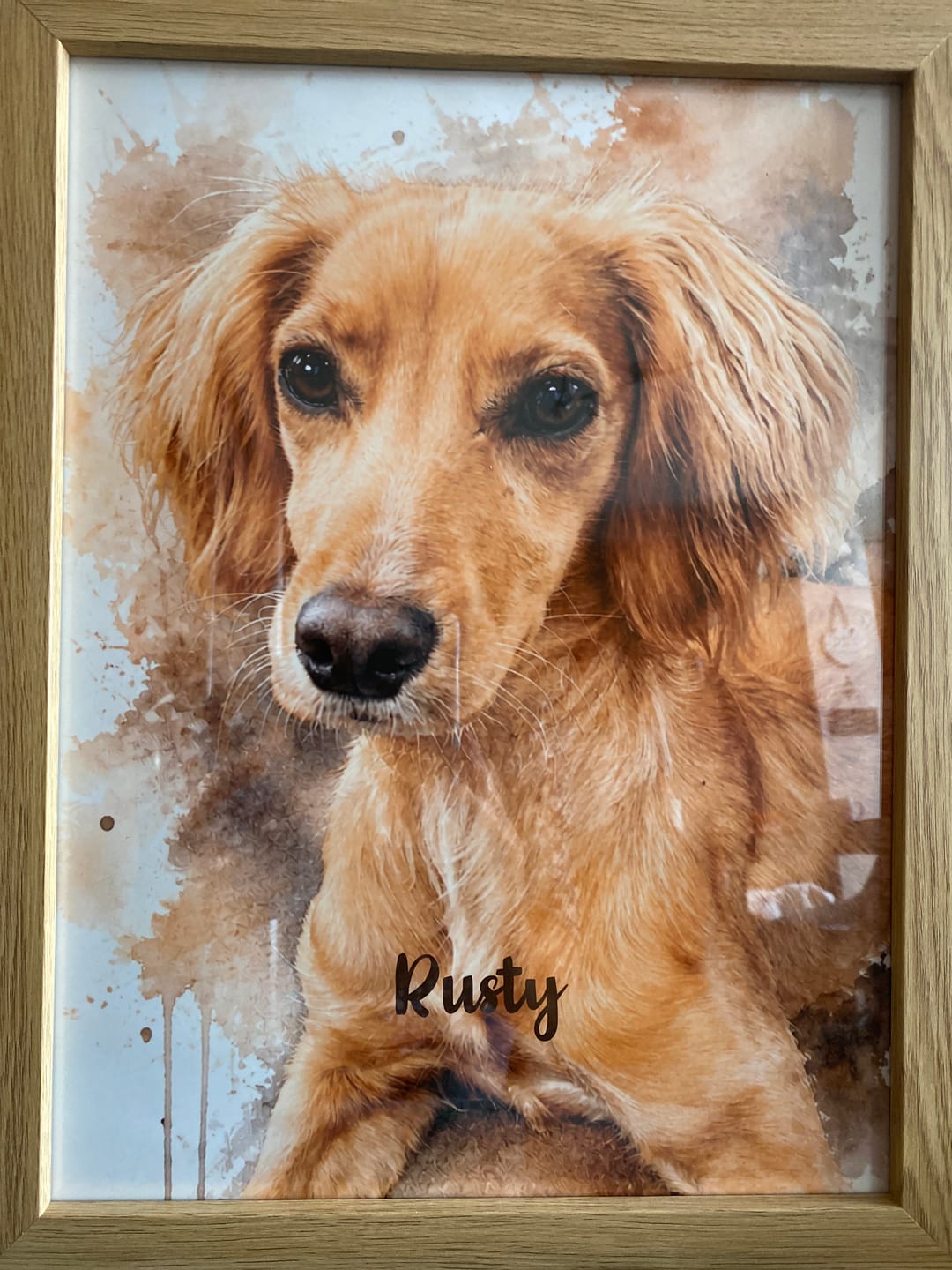 Customer photo review of Watercolour Realistic Portrait - Personalised Poster