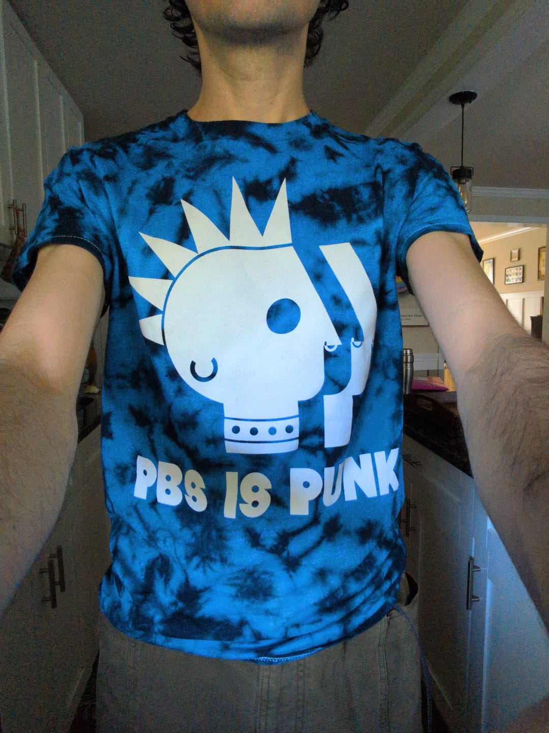 Customer photo review of PBS is Punk Tie-Dye Tee