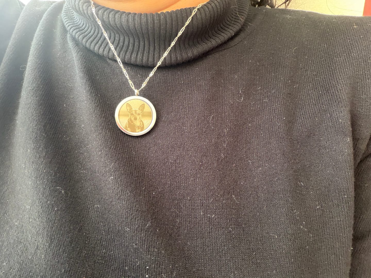 Customer photo review of Collar Memory  Personalizado