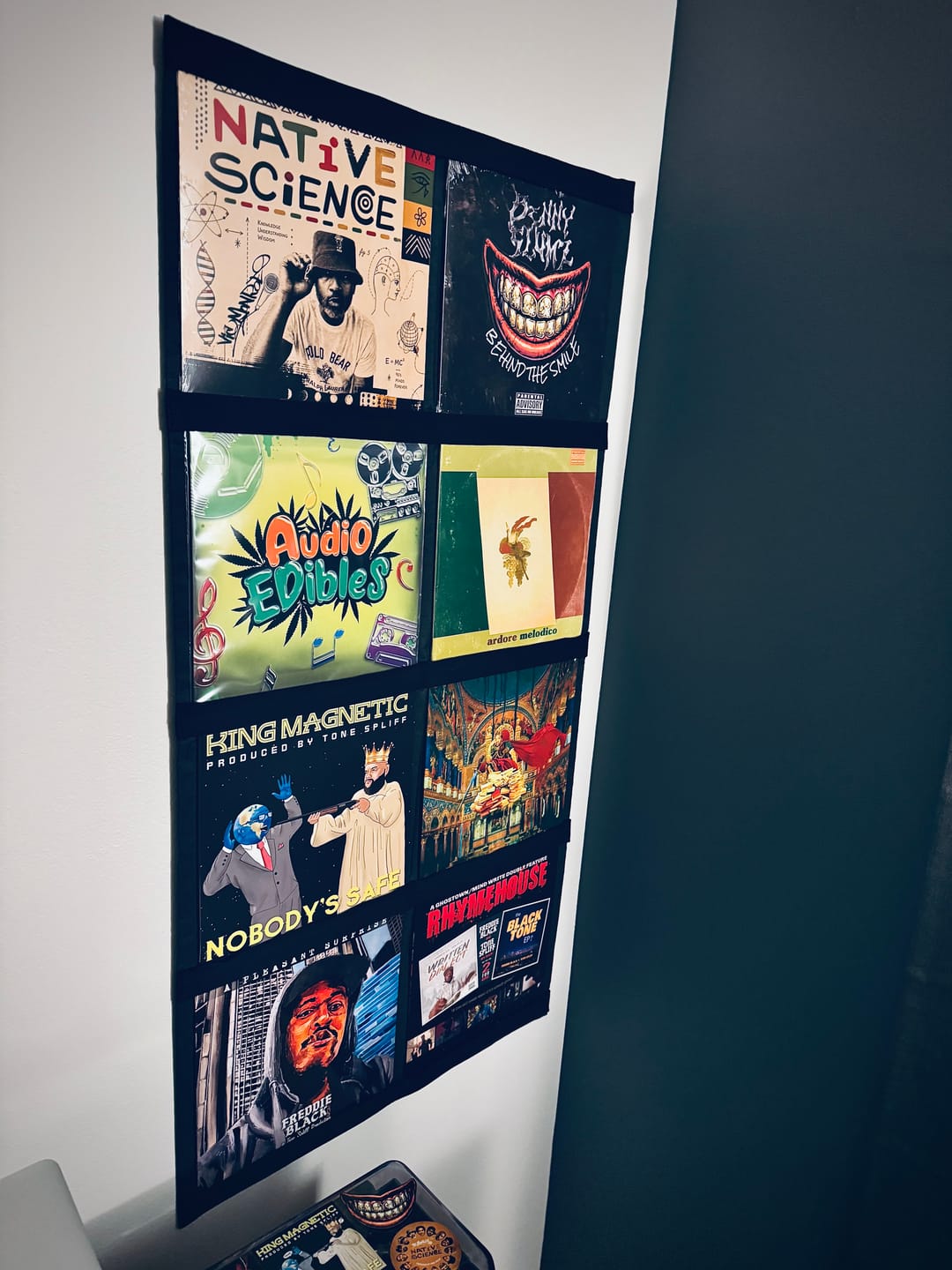 Customer photo review of 12" Vinyl Record Display Frame - LP Wall Storage
