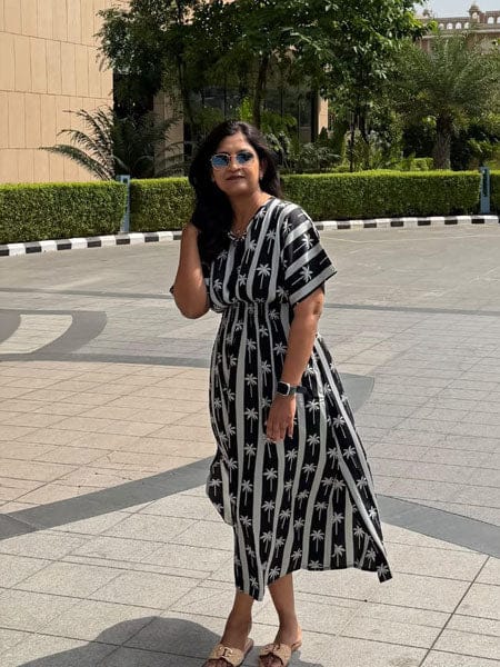 Customer photo review of Zohra Fit & Flare Maxi Dress