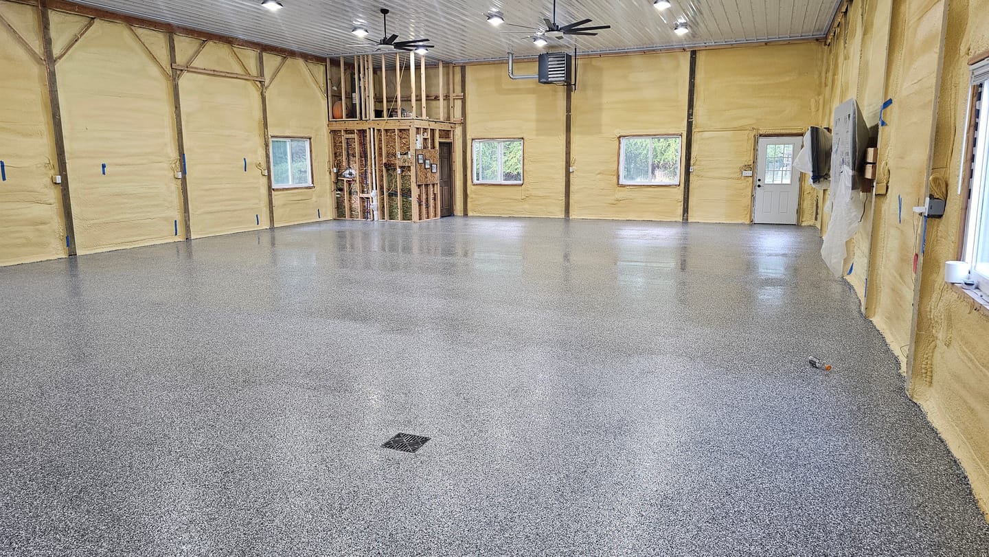 Customer photo review of Clear Garage Floor Epoxy Kit - Maple Syrup 3 Gal. Kit