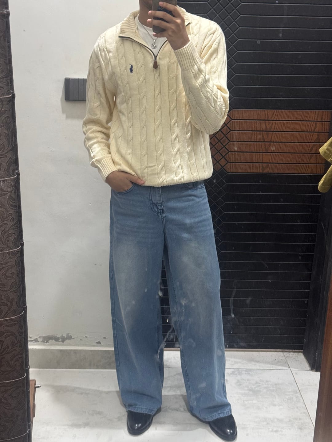 Customer photo review of Ice-Blue Baggy Denim - Loose Fit - UNISEX