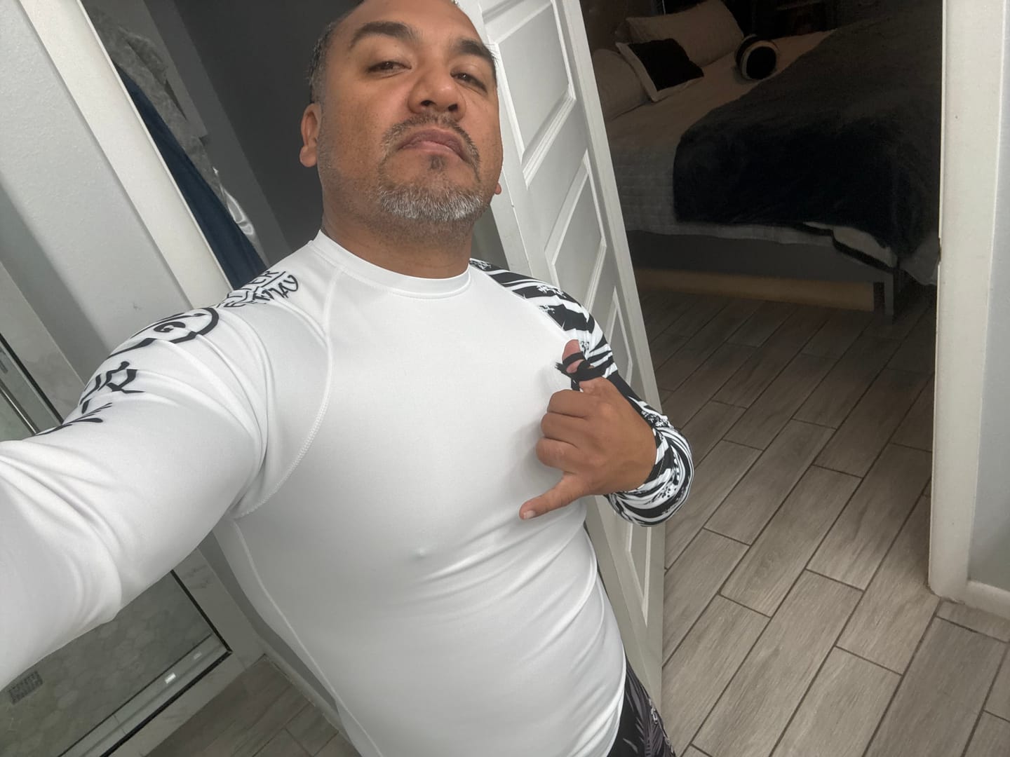 Customer photo review of Full Minimalist Rank BJJ Rash Guard