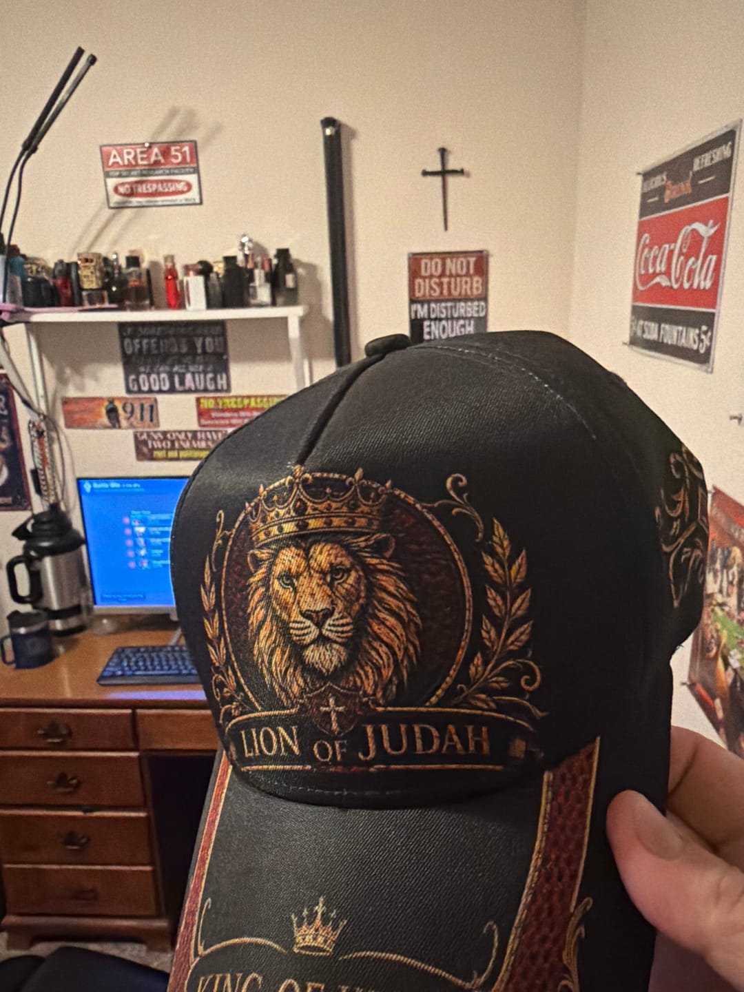 Customer photo review of Christianartworkshop Jesus Cross Nail and Crown of Thorns Baseball Jersey
