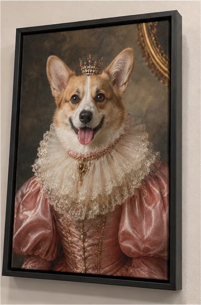 Customer photo review of Custom Duchess Pet Portrait Canvas