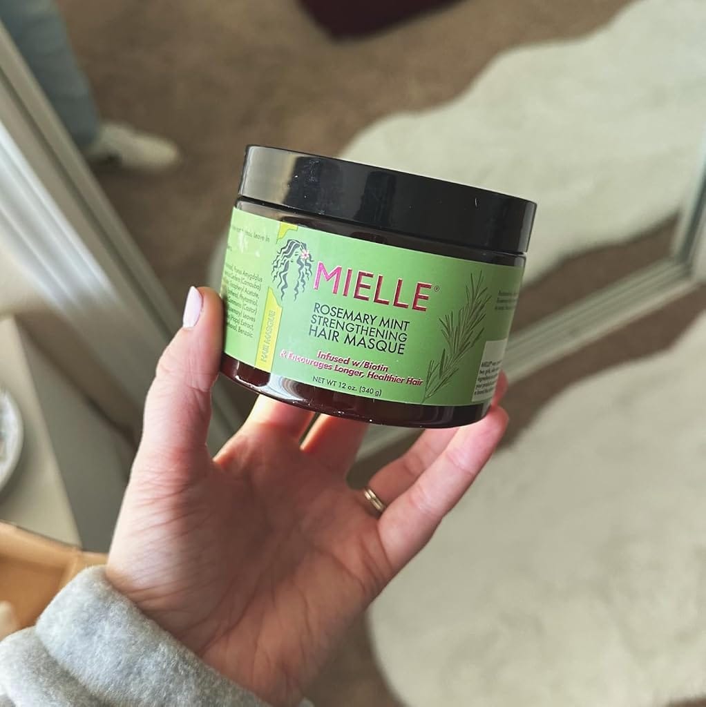 Customer photo review of Mielle, Strengthening Hair Masque, Rosemary Mint, 12 oz (340 g)