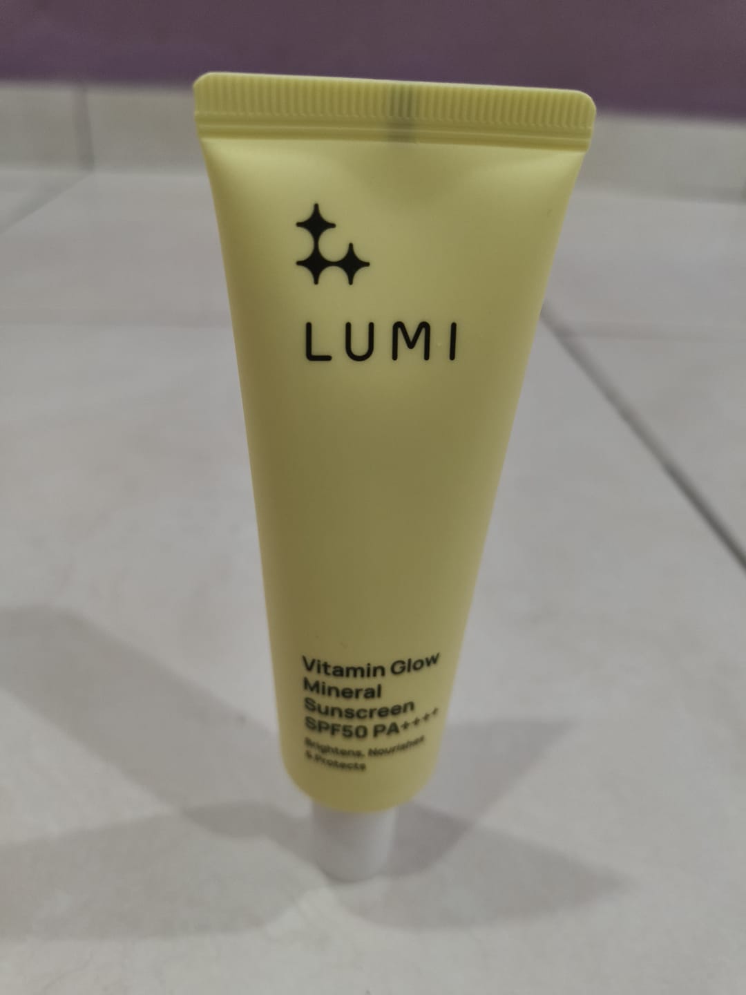 Customer photo review of Vitamin Glow Mineral Sunscreen SPF50 PA++++