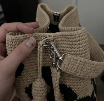 Customer photo review of Bolso de Ganchillo Hecho a Mano