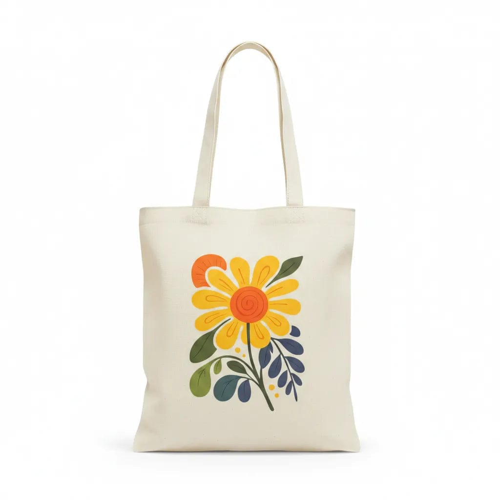 Customer photo review of Wrapzy Folk Art Sunflower Tote Bag