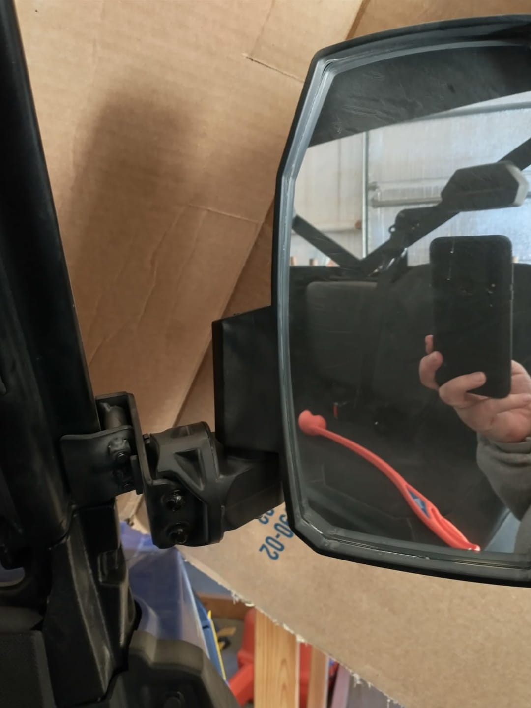 Customer photo review of Upgraded UTV Wider Pro-Fit Side Mirrors for Polaris / Can-Am (1 pair)