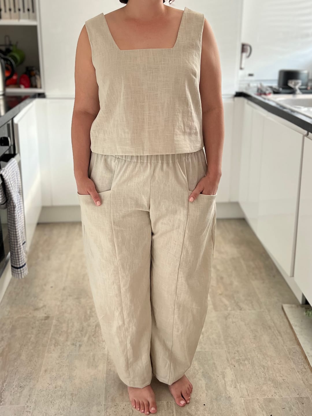 Customer photo review of Washed Linen Blend Fabric