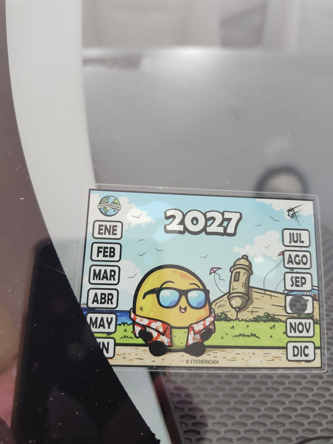 Customer photo review of Queni en el Viejo San Juan - Marbete Sticker