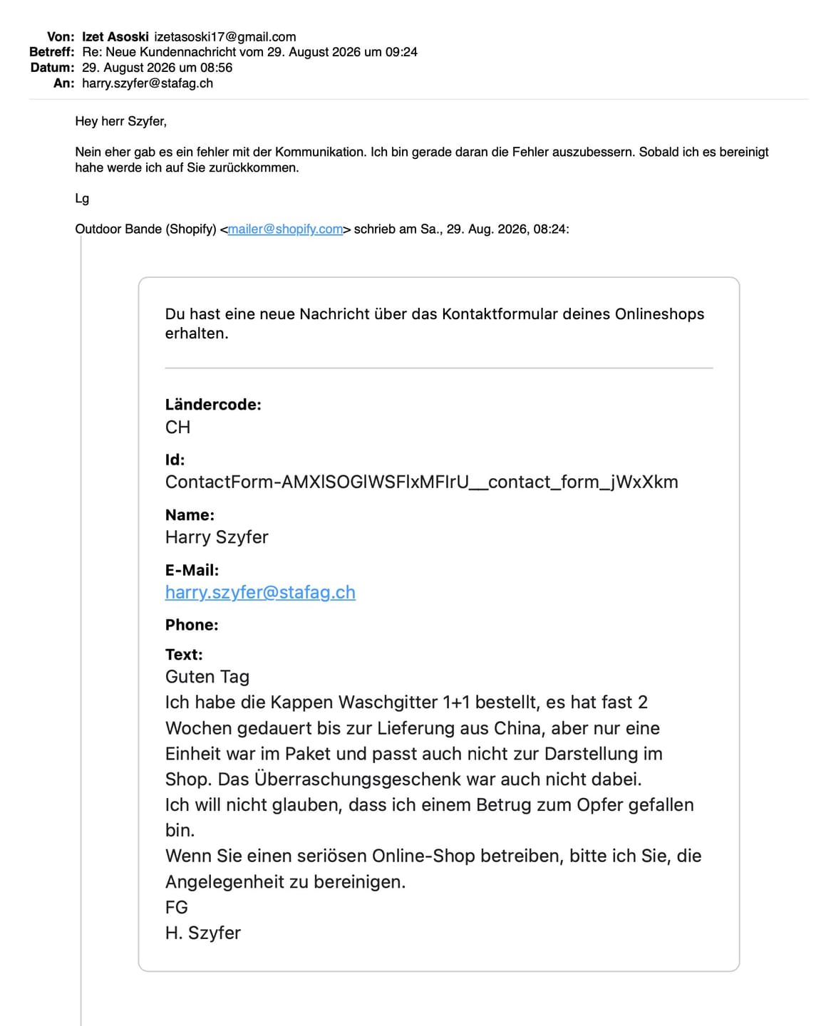 Customer photo review of Kappen Waschgitter