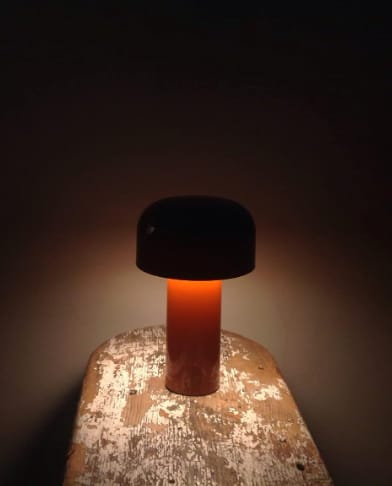 Customer photo review of Sol Cordless Metal Mushroom Table Lamp | Rechargeable Dimmable Bedside Night Light