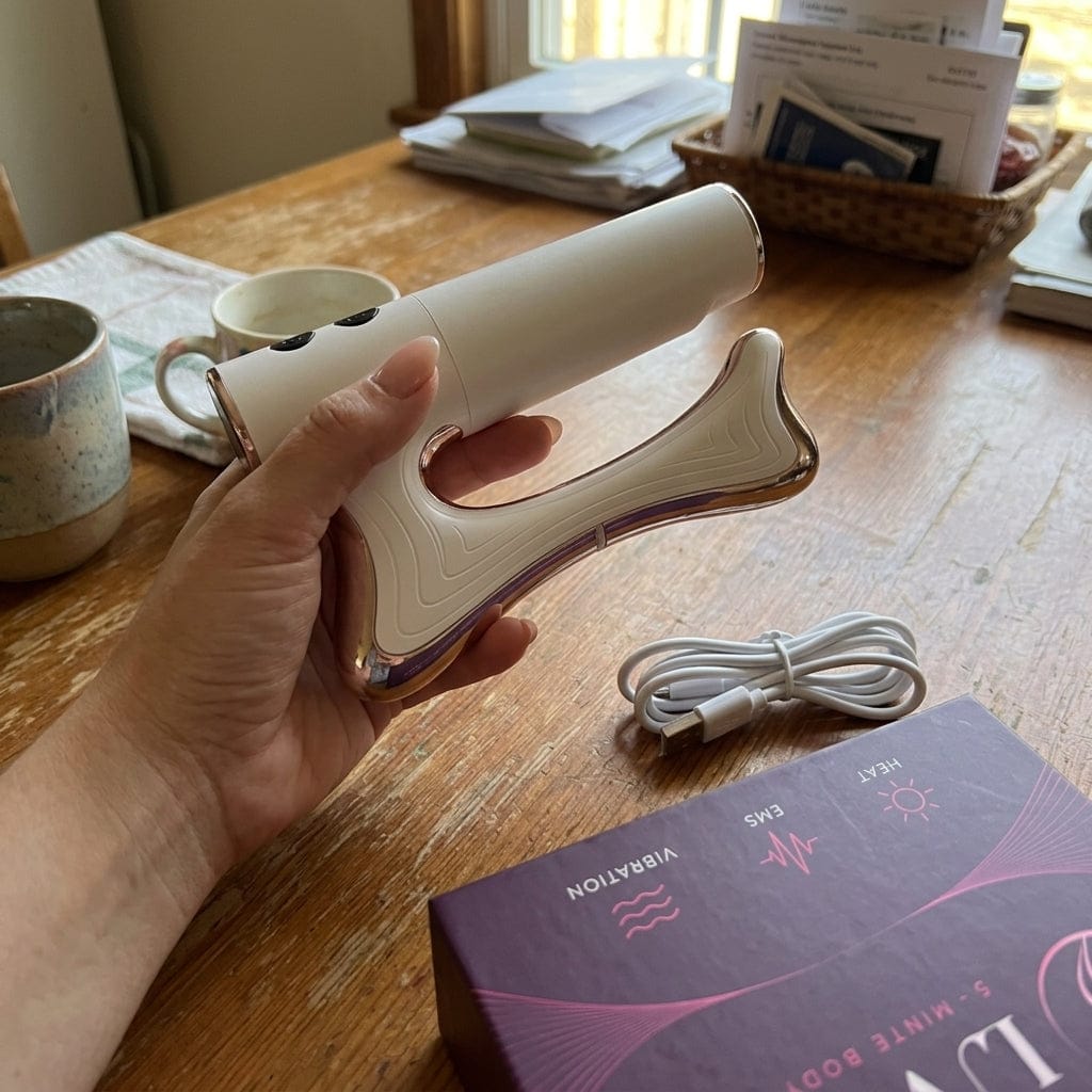 Customer photo review of LUVSHÉ - Masajeador anticelulítico con calor, microvibración y Gua Sha