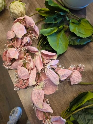 Customer photo review of Pink Chinese Dollplant Artificial Flowers