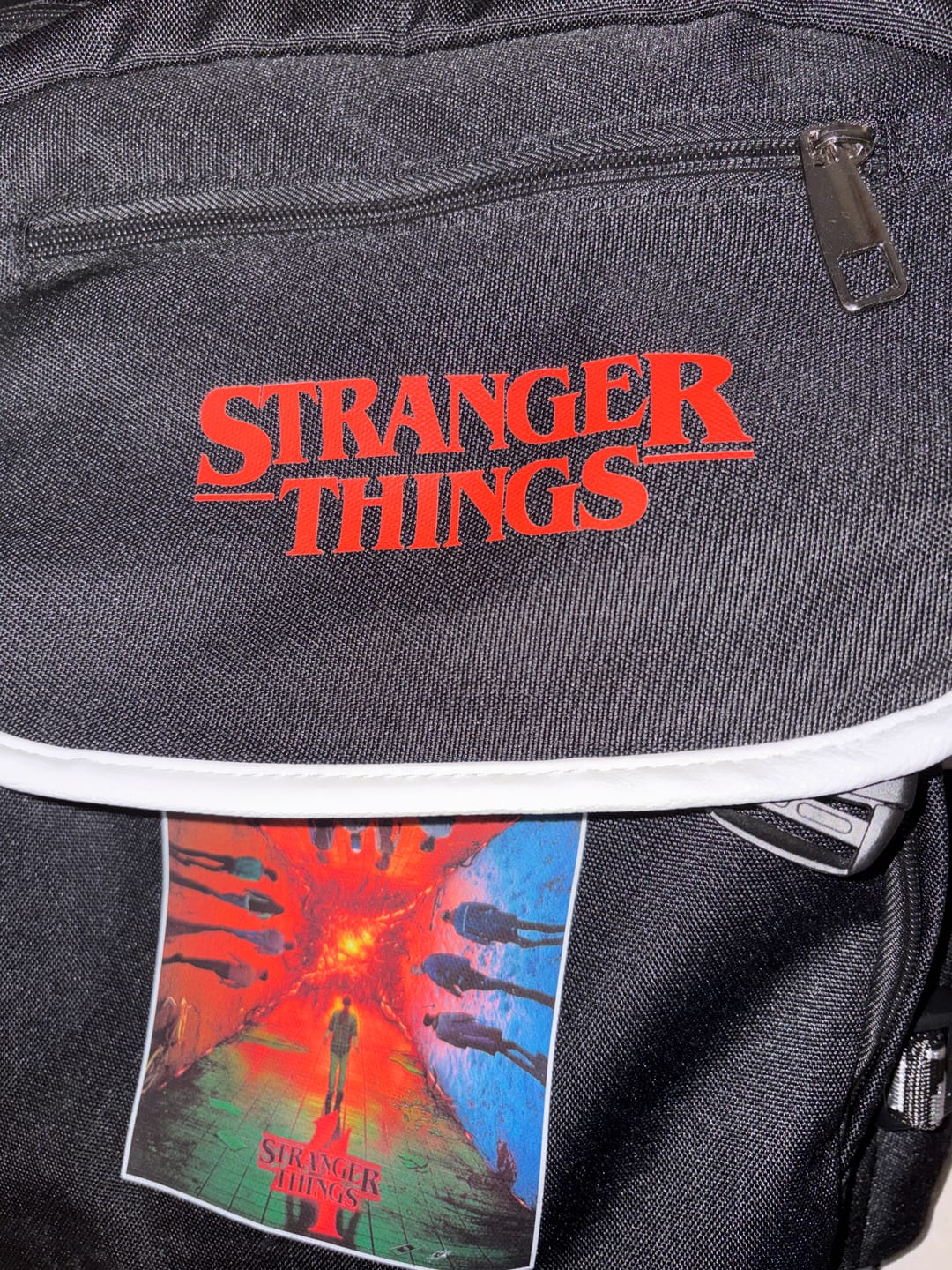 Customer photo review of TV Pattern Printed Backpack