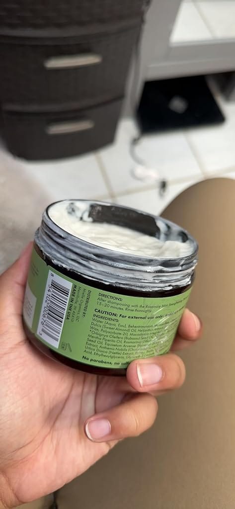 Customer photo review of Mielle, Strengthening Hair Masque, Rosemary Mint, 12 oz (340 g)