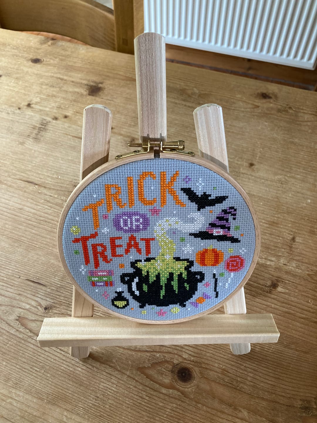 Customer photo review of Trick or Treat - Cross Stitch Kit